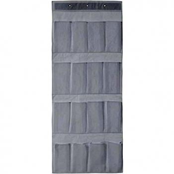 Compact White Door Cabinet with 16 Pockets