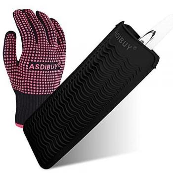 Heat Resistant Mat with Gloves for Hair Straighteners