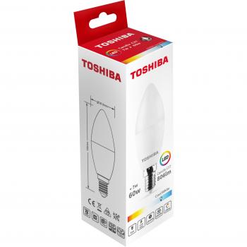 Ampoule LED Toshiba E14 C37 7W 806lm blanc froid – gamme blanche