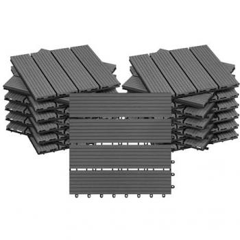 Woltu 22er Set WPC-Fliesen, Holzoptik