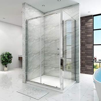 Douche Sirhona avec porte coulissante et verre 6mm 140x90x185 cm
