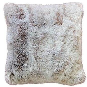 Plaid Nacré Noir – Coussin Antartique Fourrure 40x40 cm