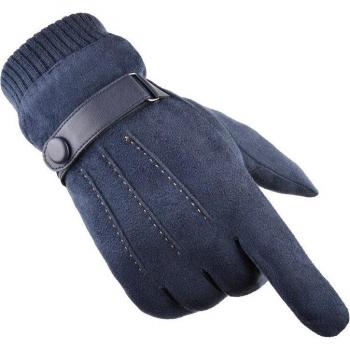 Men's Black Touchscreen Winter Gloves