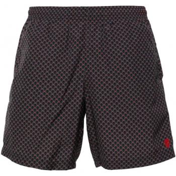 Alexander McQueen Men's Swim Shorts Skull Print Grey Large