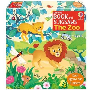 Sam Taplin Usborne Book & 3 Jigsaws: The Zoo Paperback in White