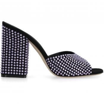 Paris Texas Heeled Mules Purple Size 3 UK Holly Anja Sandals