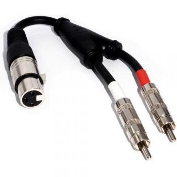 XLR Female to Dual Phono Cable