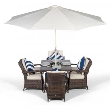 Arizona Square Outdoor Dining Set with Ice Bucket