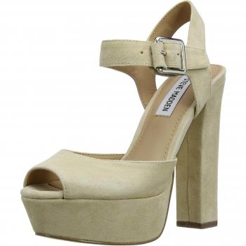 Steve Madden Jillyy Sm Wedge Heels Sandals, Blush Suede, 8 UK