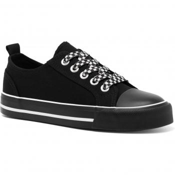 Schwarze Stoff-Sneaker von DeeZee CSS20377-13