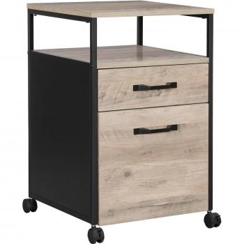 Caisson de bureau VASAGLE à roulettes, 42x66x44 cm, deux tiroirs
