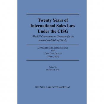 Vitalsource Technologies, Inc. Twenty Years Of International Sales Law Under The Cisg (the Un Conventi