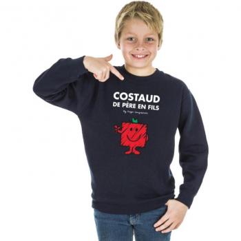 Sweat Enfant COSTAUD DE PÈRE EN FILS bleu marine