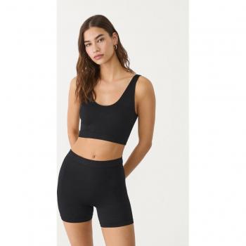 Shorts Stradivarius Basic senza cucitura nera L