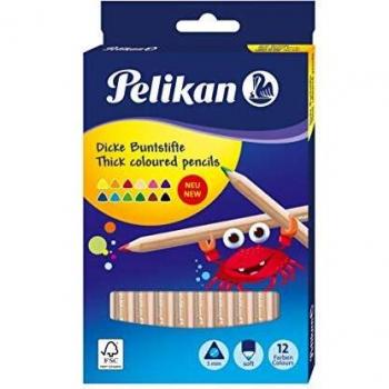 Matite colorate JUMBO Sezione TRIANGOLARE 12 colori