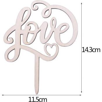 Mr & Mrs Wooden Wedding Topper
