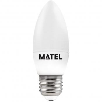 Bombilla LED Vela E27 7W Cálida Matel Ahorro Energía