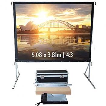 Écran de projection portable Kimex 5,08 x 3,81 m format 4:3 rétroprojection