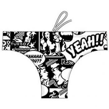 Turbo Yeah Comic Swimming Brief S Men Black