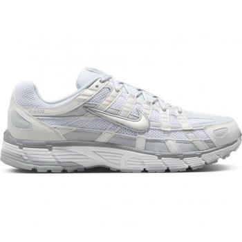 Baskets Nike P-6000 Mesh Blanc-Gris avec Détails en Cuir