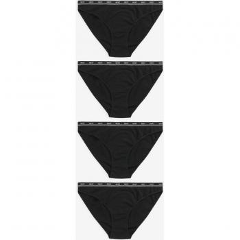 Ensemble de Culottes Logo Coton 4 Pièces Noir
