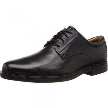 Schnürschuh CLARKS Aldric Lace Gr. 42, schwarz Herren Schuhe mit weicher Lederinnensohle, Freizeitschuh, Halbschuh, Schnürschuh