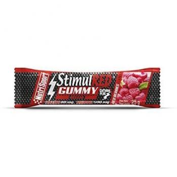 Stimul Red Gummy Barritas Energéticas, Sabor Frutos Rojos, 28 Unidades
