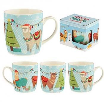 Close‑Up Z890800 Alpaca Mug, Xmas Rainbow Colors