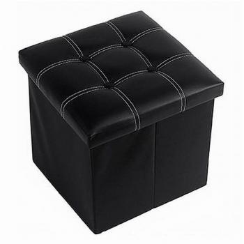 Pouf de Séance Noir 30x30x30 Cm
