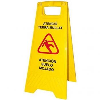Cartel Plegable de Advertencia Amarillo