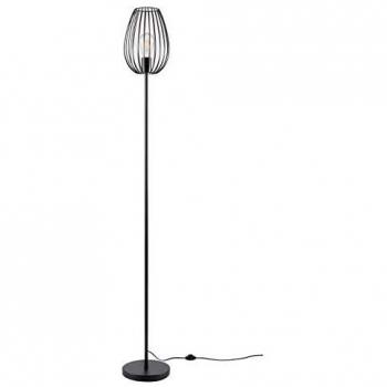 Lampadaire MADDY en métal Ø 22 x H 160 cm Noir Ampoule LED Décorative incluse