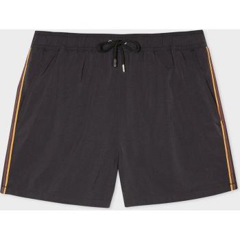 Paul Smith Men's Black Swim Shorts with Side Stripe