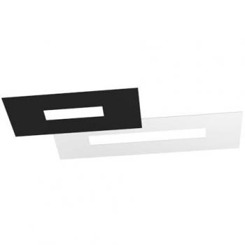 Wally Plafoniera Moderna 2 Luci 71Cm 2G11 Metallo Bianco e Nero