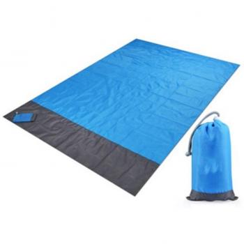 Alfombra de Playa Impermeable y Plegable con Bolsillo, Colchoneta de Camping y Manta Ligera para Pícnic