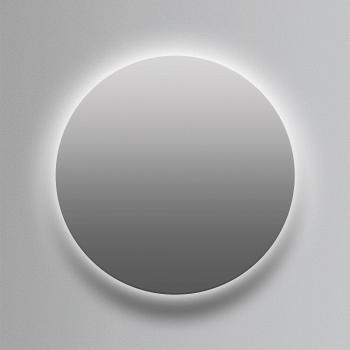 Espejo de baño circular retroiluminado Oporto Ø50 con luz frontal fija fría