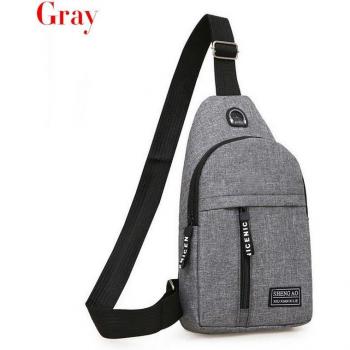 Men's Anti-Theft Crossbody Messenger Bag with USB Port