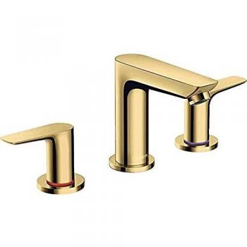 Hansgrohe Talis E Waschtisch-3-Loch-Armatur mit Ablaufgarnitur, polished gold optic