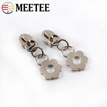 10/20pcs Meetee Flower Zip Head Repair Kits for Nylon Zippers