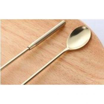Long Handle Gold Cocktail Mixing Spoon
