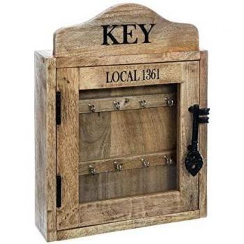 Coffret à clés en bois, Marron, H 30 cm x L 40 cm