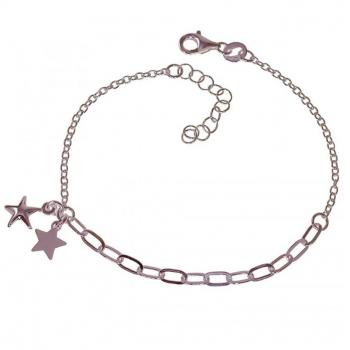 Pulsera Chic Plata 925 M 17 cm – Cadena Estrecha 1,90 mm y Acabado Combinado 3 mm