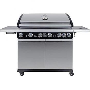 Elite 6 Burner Gas BBQ in Stainless Steel