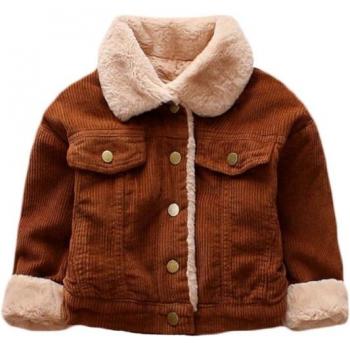 1-5Y Baby Girls Velvet Outerwear Jacket
