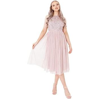 Maya Glamour Pink Mid‑Dress – 6