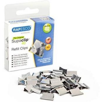 Rapesco Supaclip 40 Stainless Steel Refill Clips, Pack of 50 531628