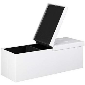 Casaria® Storage Bench White 115x38x38cm Foldable