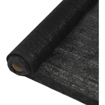 Red de privacidad HDPE negra 1x25 m 150 gramos/m²