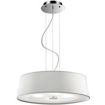 Hilton 4 Light Medium Round Ceiling Pendant Chrome White E27