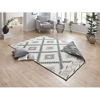 Malibu Flip‑Side Outdoor-Indoor Rug – Green, 160×230 cm, Polypropylene Diamond Weave
