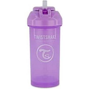 Gourde Twistshake violet 360ml avec paille